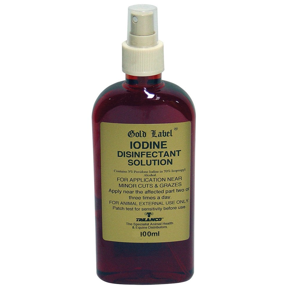 Iodine spray for outlet dogs